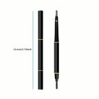 Waterproof Double-Headed Eyebrow Pencil with Sweat- Resistant Brush