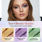 10-Color Set Glitter & Glow Liquid Eyeshadow Set